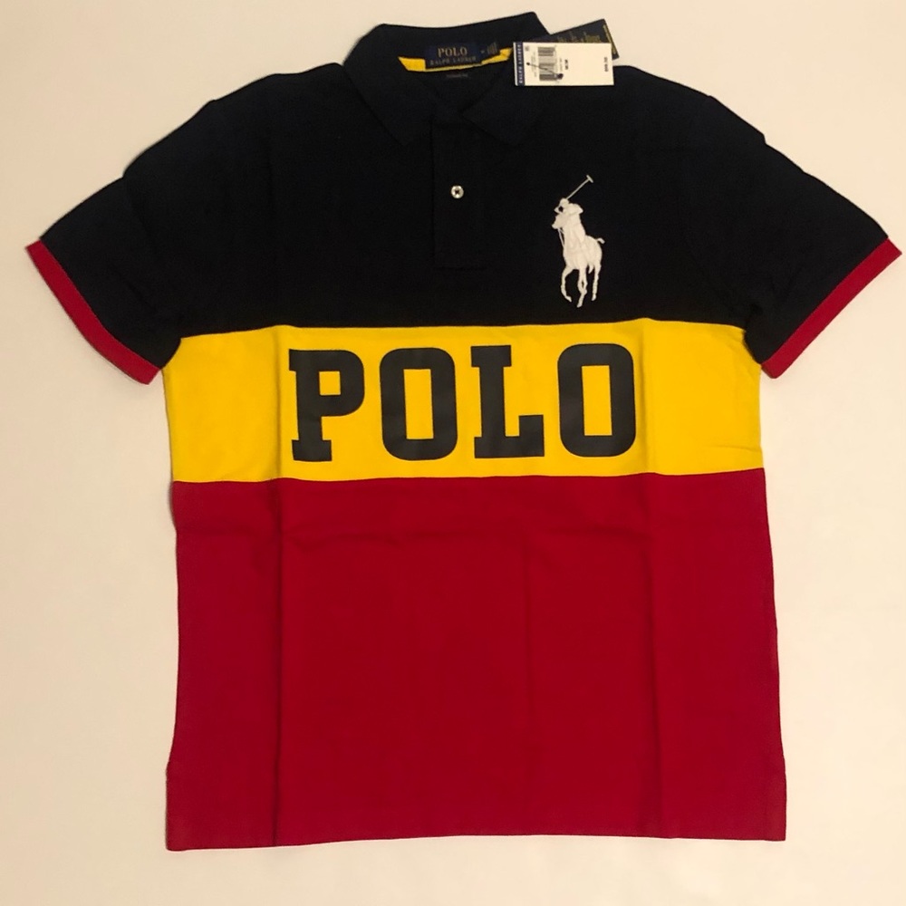 Polo Ralph Lauren Big Pony Block Print Polo Shirt